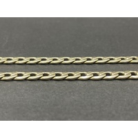 Unisex 9ct Yellow Gold Silver Filled Curb Link Necklace
