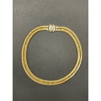 Unisex 18ct Yellow Gold Tight Curb Bracelet