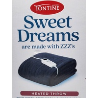 Tontine Sweet Dreams Heated Throw 160x120cm 9 Heat Settings Soft Fleece