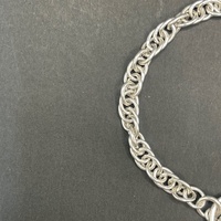 Ladies 925 Sterling Silver Byzantine Link Bracelet