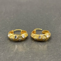 Ladies 22ct Yellow Gold Round Hoop Earrings