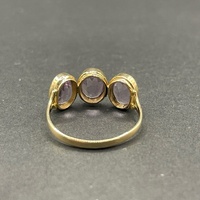 Ladies 18ct Yellow Gold Purple Gemstone Ring