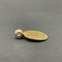 Unisex 22ct Yellow Gold Half Sovereign Coin Pendant