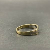 Mens 18ct Two Tone Gold Diamond Band Ring