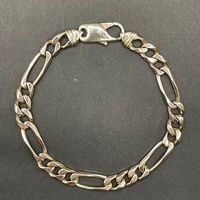 Mens 9ct Yellow Gold Figaro Link Bracelet