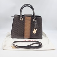 GUESS Suma Satchel Handbag CML Leather Tote SG947806 Stylish Purse