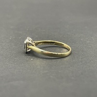 Ladies 9ct Yellow Gold Diamond Cluster Ring