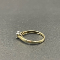 Ladies 9ct Yellow Gold Diamond Ring