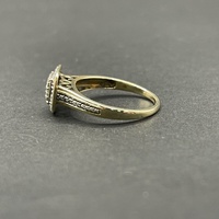 Ladies 9ct Yellow Gold Diamond Cluster Ring