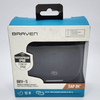 Braven BRV-S Rugged Waterproof Bluetooth Speaker Black IP68 Portable