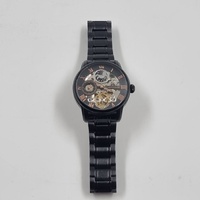 Thomas Earnshaw Longitude Automatic Skeleton Watch Black Mens 5ATM