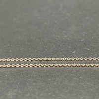 Ladies 18ct Rose Gold Cable Link Chain & Pink Sapphire Infinity Pendant