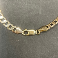 Mens 9ct Yellow Gold Curb Link Bracelet