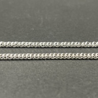Unisex 18ct White Gold Panzer Link Necklace