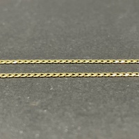 Ladies 10ct Yellow Gold Curb Link Necklace & Crown Pendant