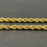 Ladies 10ct Yellow Gold Twist Rope Necklace