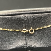 Ladies 14ct Yellow Gold Fancy Link Chain & Diamond Pendant