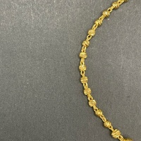 Ladies 22ct Yellow Gold Rada & Bead Link Necklace