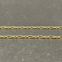 Unisex 9ct Yellow Gold Figaro Link Necklace