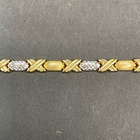 Unisex 18ct Yellow Gold Fancy Link Bracelet