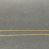 Unisex 9ct Yellow Gold Figaro Link Necklace