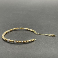 Child's 18ct Three Tone Gold Cuff Bangle