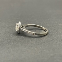 Ladies 18ct White Gold Diamond Halo Engagement Ring