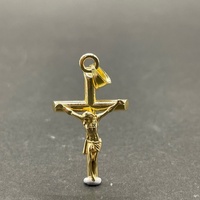 Unisex 14ct Yellow Gold Crucifix Cross Pendant
