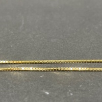 Unisex 14ct Yellow Gold Box Link Necklace