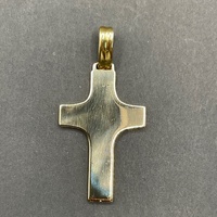 Unisex 18ct Yellow Gold Cross Pendant
