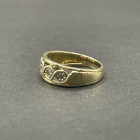 Ladies 9ct Yellow Gold Diamond Cluster Ring