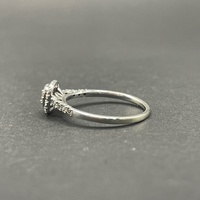 Ladies 9ct White Gold Diamond Cluster Ring