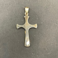 Unisex 10ct Yellow Gold Crucifix Cross Pendant