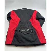 Dririder Aspen Motorcycle Jacket Size Small Black Red Protective Riding Gear