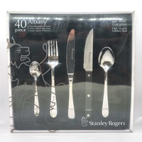 Stanley Rogers Albany 40pc Stainless Steel Cutlery Set with Steak Knives