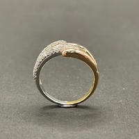 Ladies 9ct Two Tone Gold Diamond Ring