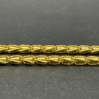 Unisex 24ct Yellow Gold Fancy Link Necklace