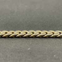 Large View Mens 9ct Yellow Gold Curb Link Bracelet
