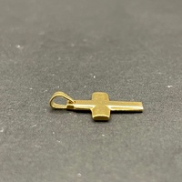Unisex 18ct Yellow Gold Cross Pendant
