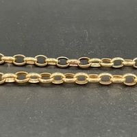 Ladies 9ct Yellow Gold Oval Belcher Link Necklace