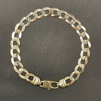 Large View Mens 9ct Yellow Gold Curb Link Bracelet