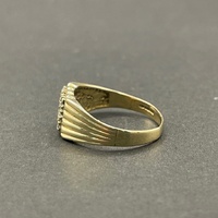 Large View Mens 9ct Yellow Gold Cubic Zirconia Ring