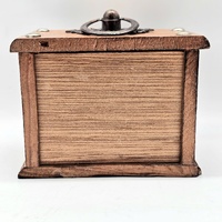 Vintage Wooden Coaster Set with Storage Box Rustic Drink Coasters