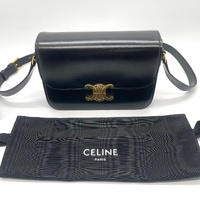 Celine Paris Triomphe Shiny Calfskin Handbag with Certificate of Authenticity