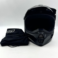 Fox V1 Pilot Youth Motocross Helmet Matte Black YM 49-50cm with Dust Bag