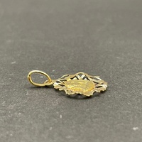 Unisex 18ct Yellow Gold Round Religious Pendant