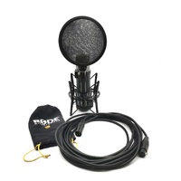 Large View Rode Diaphragm Condenser Microphone with Pop Filter Cradle and Cable