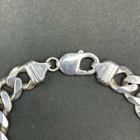 Mens 925 Sterling Silver Curb Link Bracelet