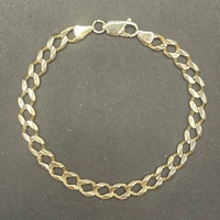 Unisex 9ct Yellow Gold Curb Link Bracelet