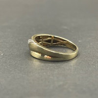 Mens 9ct Yellow Gold Diamond Ring